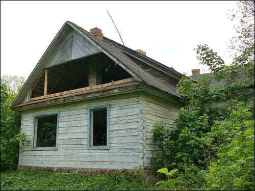  - Сядзіба Марачэўскіх. Сядзібны дом, фрагмент (05.2009)