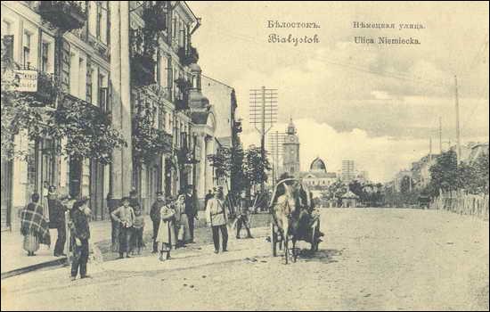  - Miasto na starych fotografiach . Ulica Niemiecka. 1910 r. (źródło: www.szukamypolski.com)