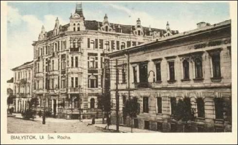  - Miasto na starych fotografiach . Wylot ulicy Św. Rocha, początek Lipowej. 1928 r. (źródło: www.szukamypolski.com)