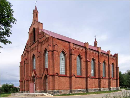 Ušačy. Catholic church of St. Lawrence