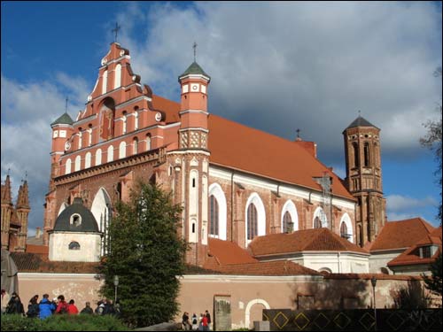 Vilnius |  Catholic church of StSt. Francis and Bernardine and Monastery of Bernardine. Catholic church of Saint Francis and Bernardine in Vilnius
