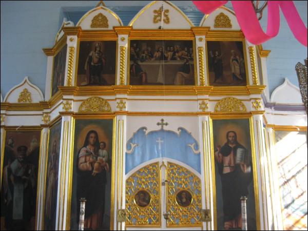  - Царква Покрыва Прасвятой Багародзіцы. Інтэр'ер, фрагмент іканастаса