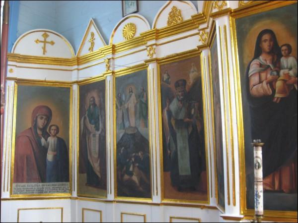  - Царква Покрыва Прасвятой Багародзіцы. Інтэр'ер, фрагмент іканастаса