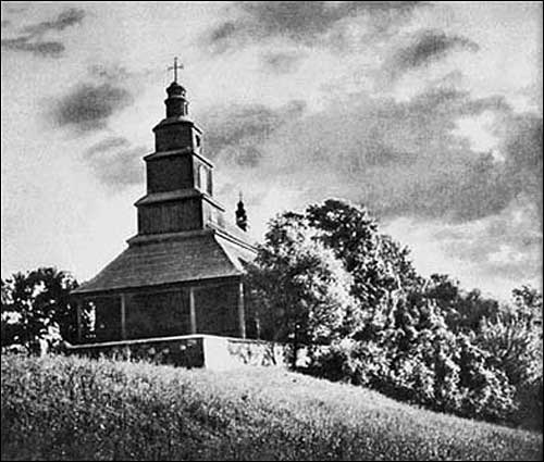  - . Kościół w Dryświatach, fasada główna. Fotografia Z. Pazniaka z 1968 r