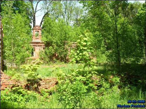  - Dwór gospodarczy . Pozostałości dworu w Olszewie. 05.2008