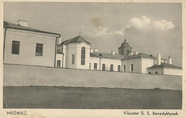 Niasviž. Catholic church and Convent of Benedictine