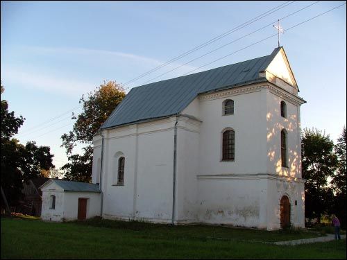 Zamoscie. Catholic church of St. Barbara
