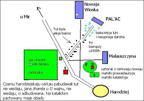 Vialiki Dvor (Harodziaj).  Schemes, plans, sketches