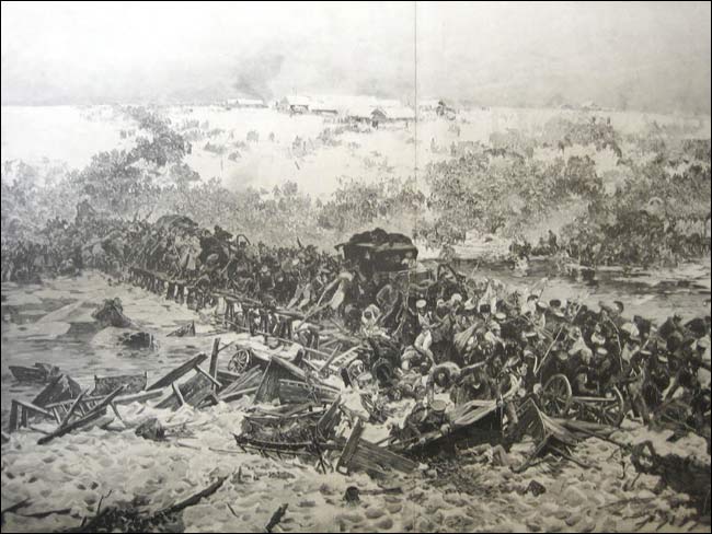  -  Бтіва на Бярэзіне. Бітва на Бярэзіне (мастак Julian Falat)