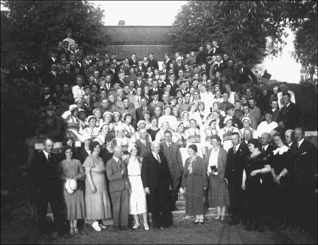  - Old photos of the township . Students and teachers of the school of agriculture in Opsa. Photo near 1934