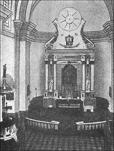  - Kościół (ruiny). Ołtarz główny; przed 1913 r