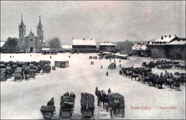 Švenčionys. Town at the old photos 