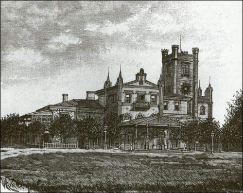  - Zespół pałacowo-parkowy Tyszkiewiczów. Pałac na rys. 1887 r. (VAA. F.5, b.6135, l.44.)