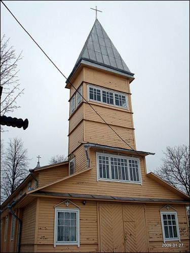 Paluknys. Catholic church of St. John the Baptist