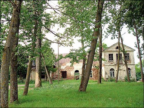  - Zespół dworsko-parkowy . Dwór od północy, 07 2008