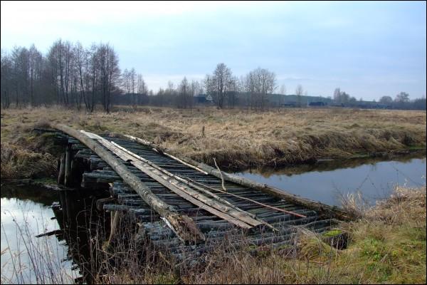  - Пейзажи . Речка Нявиша, старый мост.