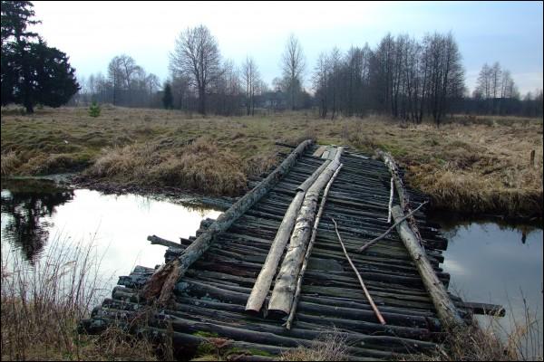  - Пейзажи . Речка Нявиша, старый мост.
