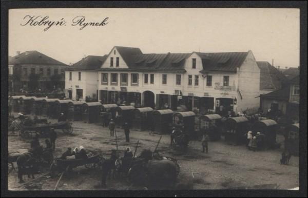  - Miasto na starych fotografiach . Kobryń. Rynek