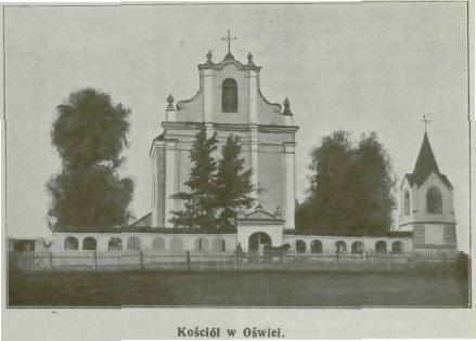 Asvieja. Catholic church of the Holy Trinity