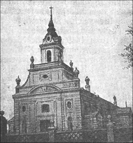  - Kościół . Kościół w Lipsku, fasada główna. Fot. ok. 1910 r