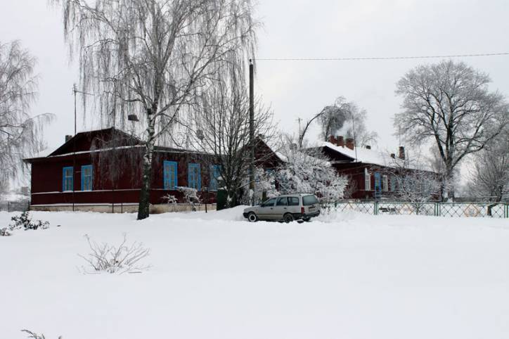  - Historical buildings at Leninskaja (Mirskaja, Piłsudskiego (1926-1940)) street. 