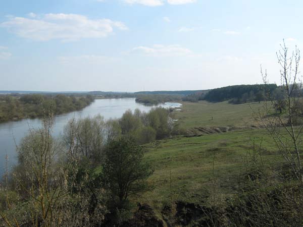  - Site of ancient castle . View at the Dniapro river