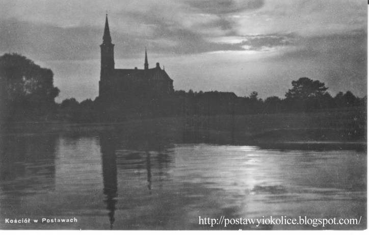 Pastavy. Town at the old photos