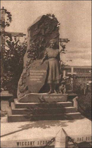  - Cmentarz stary katolicki. Pomnik Lili, fotografia z lat 1915-17